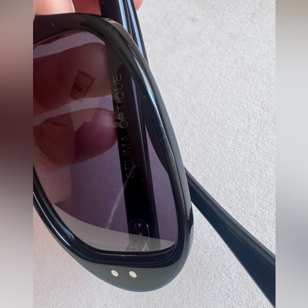 Selima Optique Carolyn Bessette Kennedy black Oval 90s Carolyn Sunglasses - Picture 9 of 13
